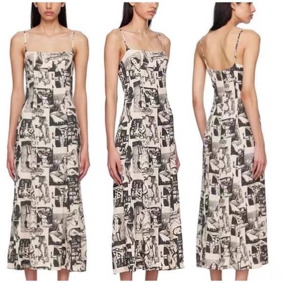 Reformation Dresses & Skirts - NWOT Reformation Black and White Graphic Midi Dress
